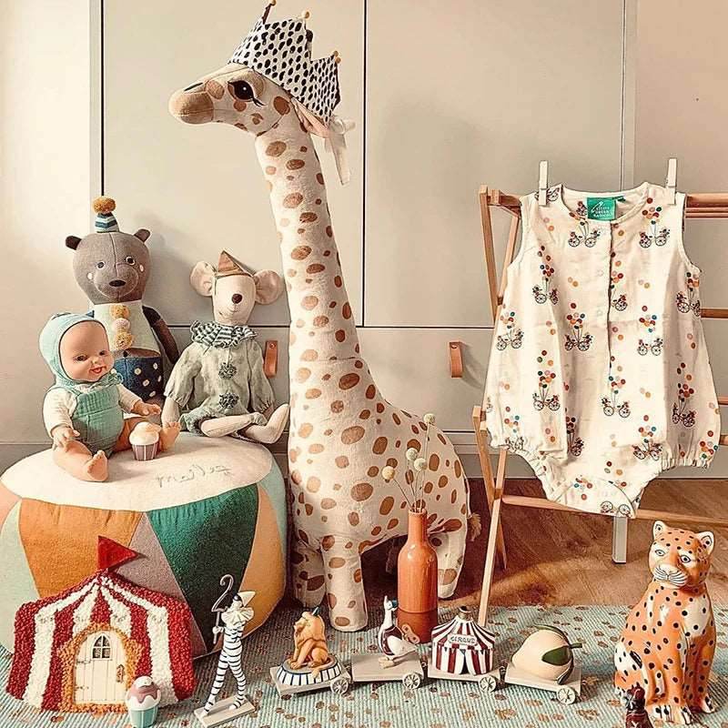 Giant Cuddly Giraffe Plush Toy - Life-Like 100cm Soft Stuffed Animal for Kids and Adults - ToylandEU