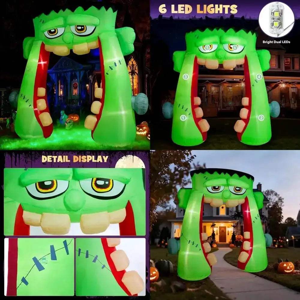 Giant Frankenstein Archway Inflatable For Easy Halloween Lawn Decor - ToylandEU