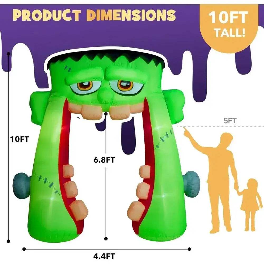Giant Frankenstein Archway Inflatable For Easy Halloween Lawn Decor - ToylandEU