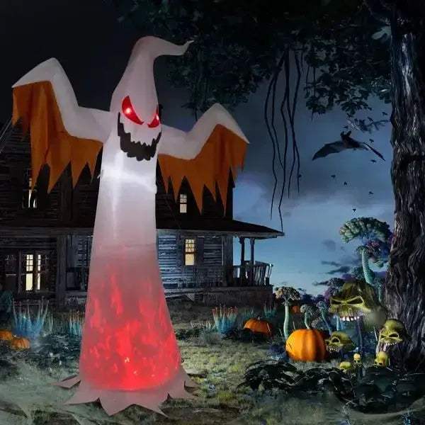 Giant Ghost Inflatable Halloween Decoration With Flashing LED Eyes - ToylandEU