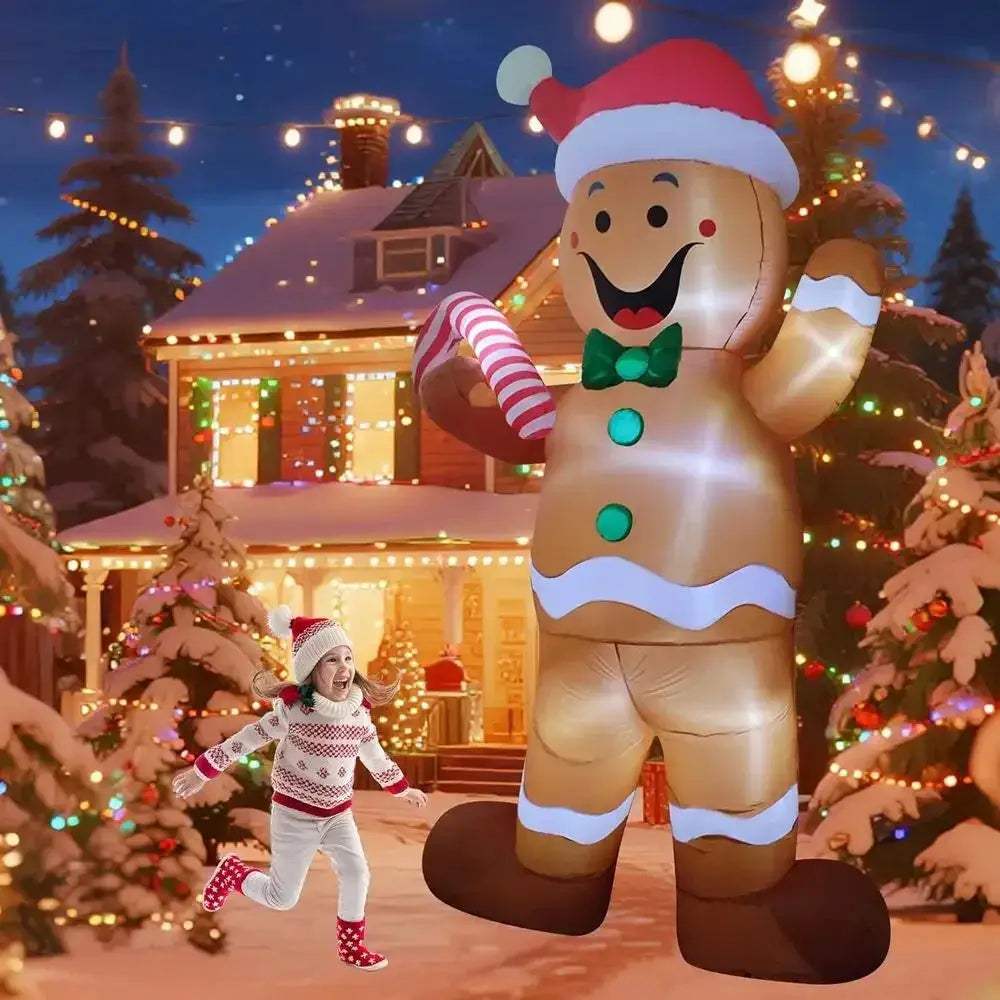 Giant Gingerbread Man Inflatable Christmas Outdoor Decor - ToylandEU