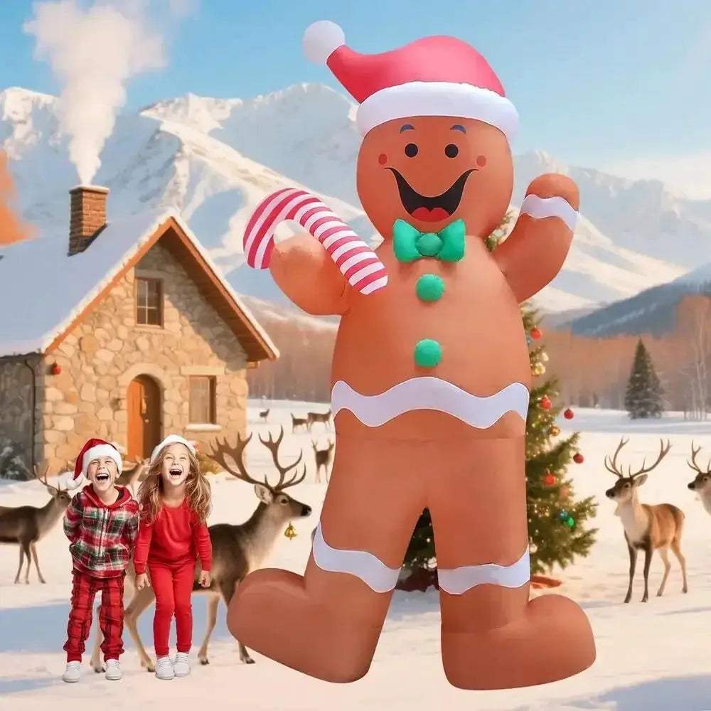 Giant Gingerbread Man Inflatable Christmas Outdoor Decor - ToylandEU