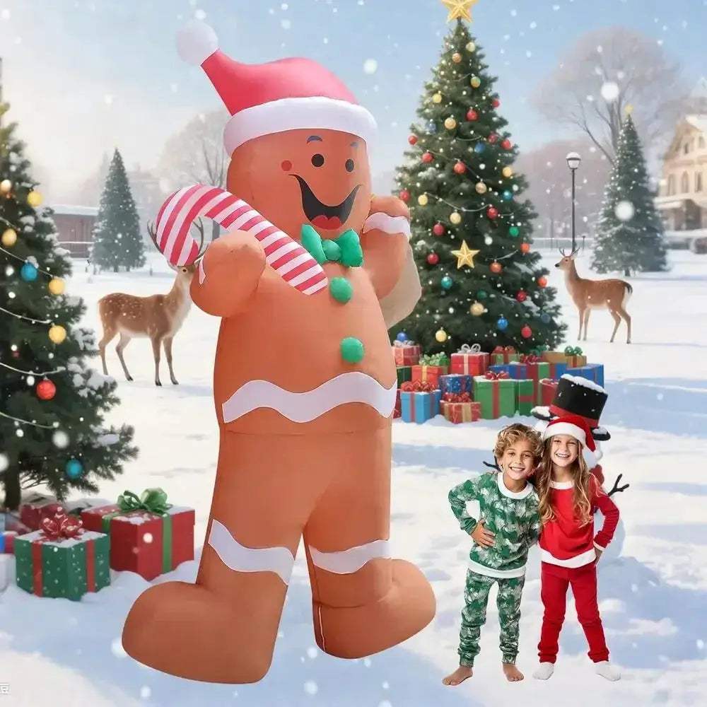 Giant Gingerbread Man Inflatable Christmas Outdoor Decor - ToylandEU