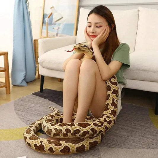  Giant Golden Python Plush Toy For Kids Ultra Soft -  ToylandEU™