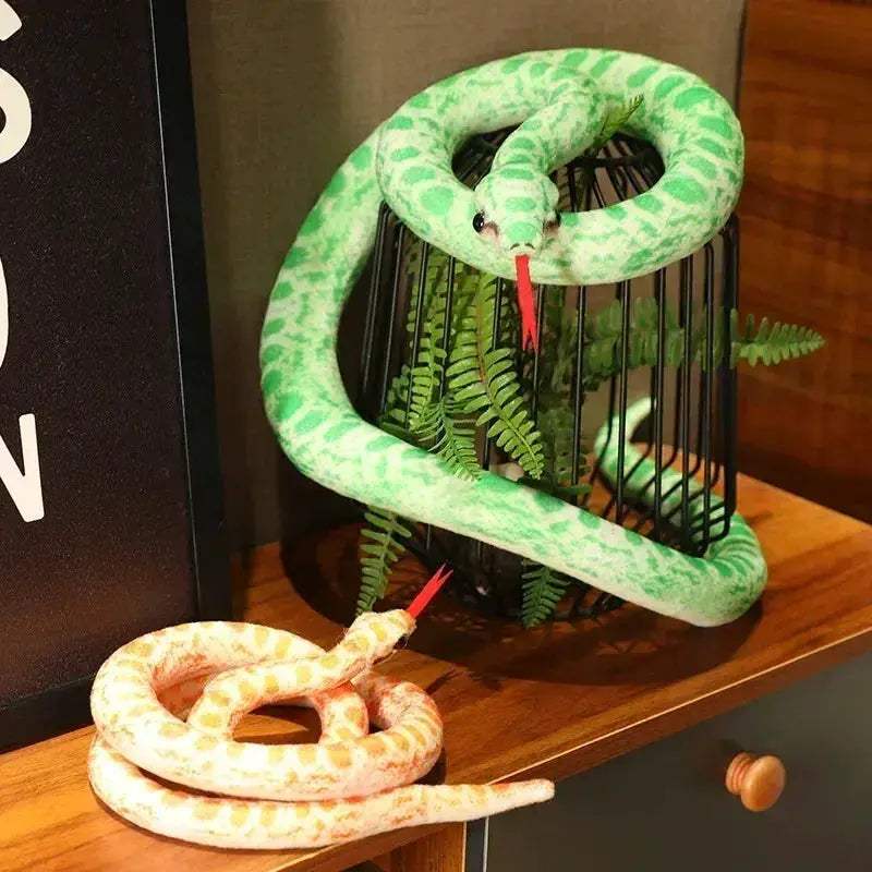 Giant Golden Python Plush Toy Pillow For Home Decor - ToylandEU