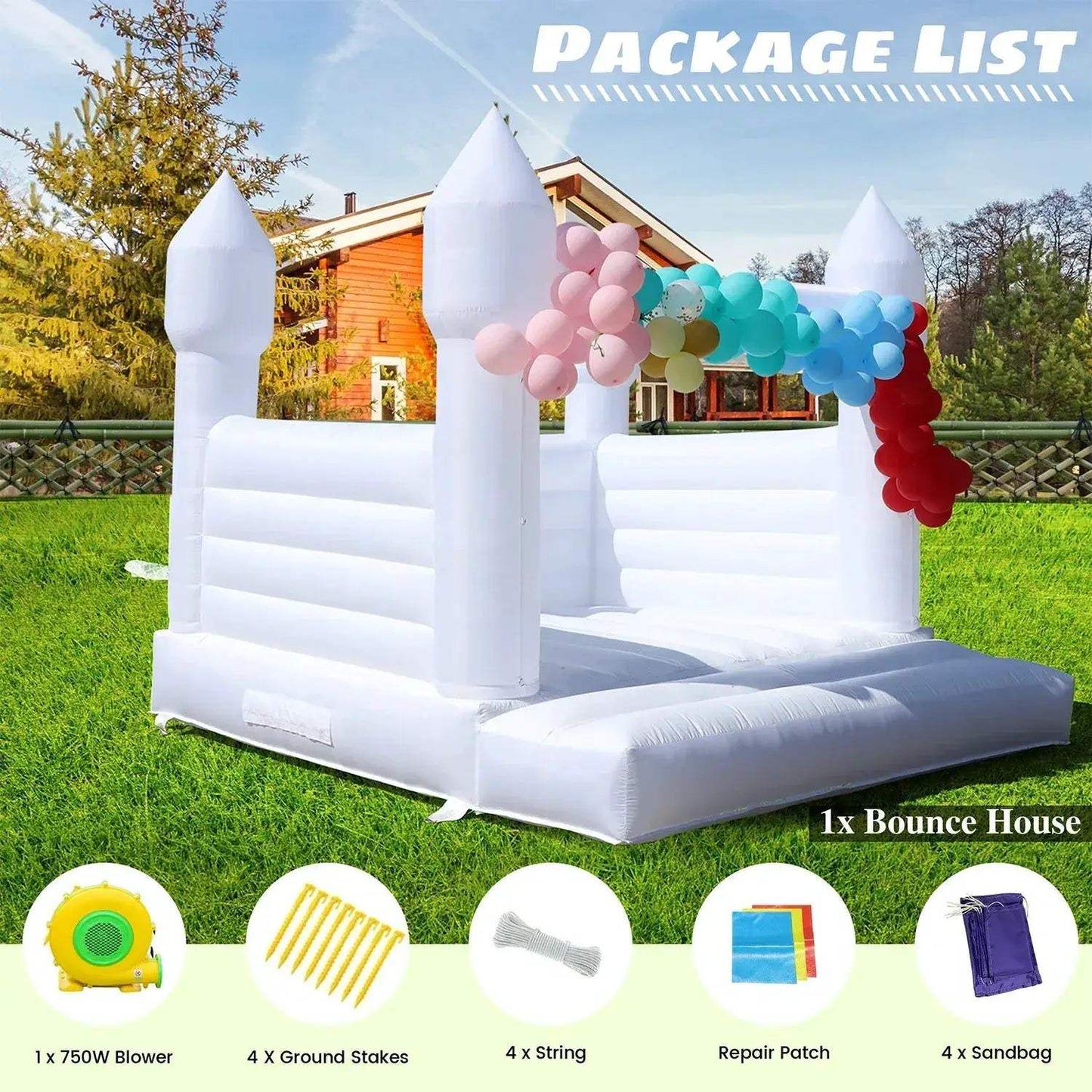 Giant Inflatable Bounce House For Kids Parties And Weddings - ToylandEU