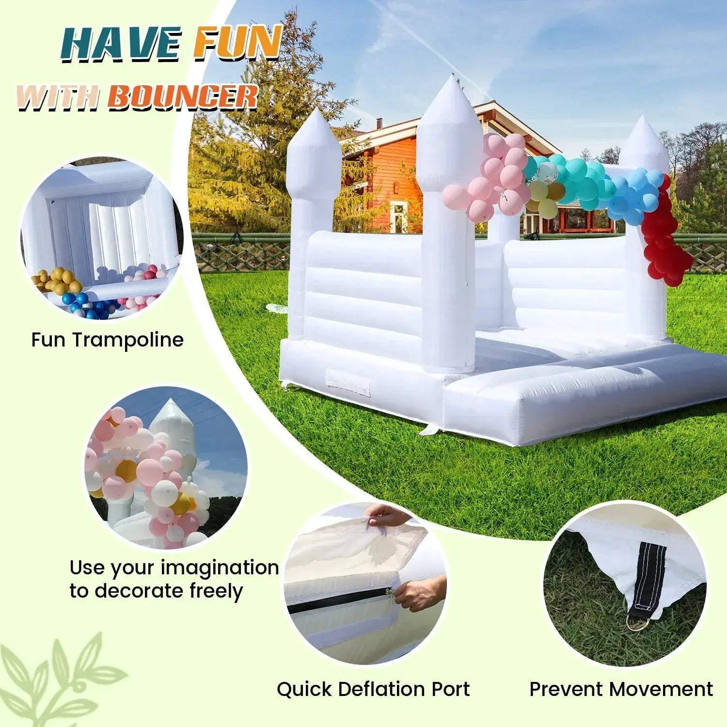 Giant Inflatable Bounce House For Kids Parties And Weddings - ToylandEU