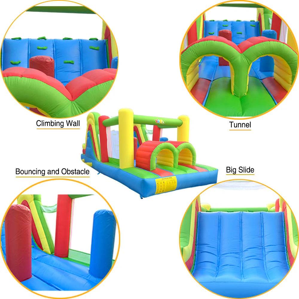 Giant Inflatable Bouncy Castle Slide with Blower for Kids - 6.5x2.8x2.4m Fun Obstacle Course Trampoline - ToylandEU