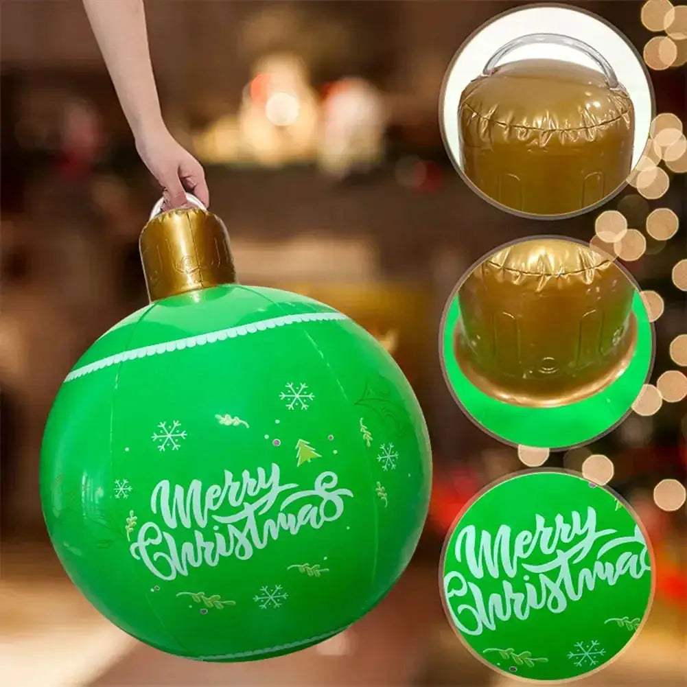 Giant Inflatable Christmas Ball Outdoor Decoration Easy Setup - ToylandEU