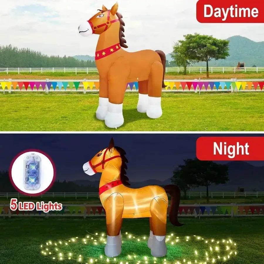  Giant Inflatable Clydesdale Horse LED Lights Outdoor -  ToylandEU™