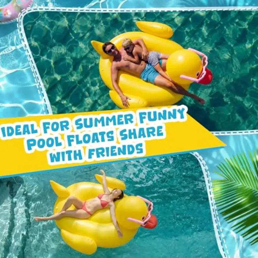  Giant Inflatable Duck Pool Float Ride On Wings -  ToylandEU™