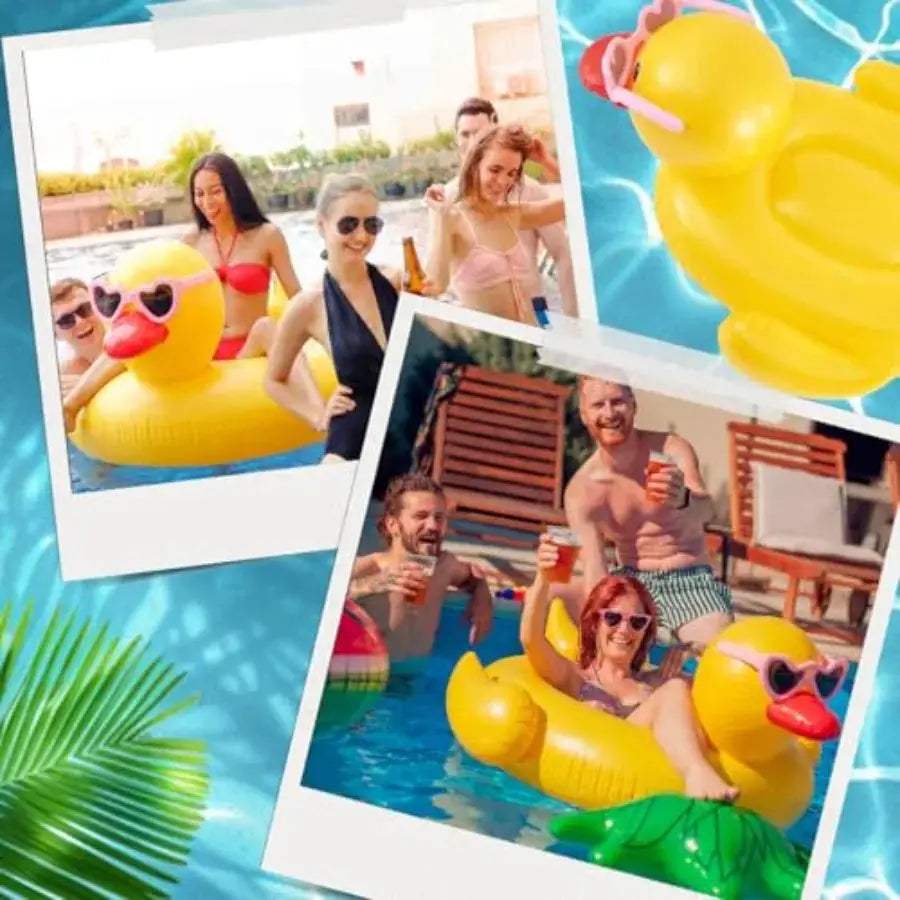  Giant Inflatable Duck Pool Float Ride On Wings -  ToylandEU™