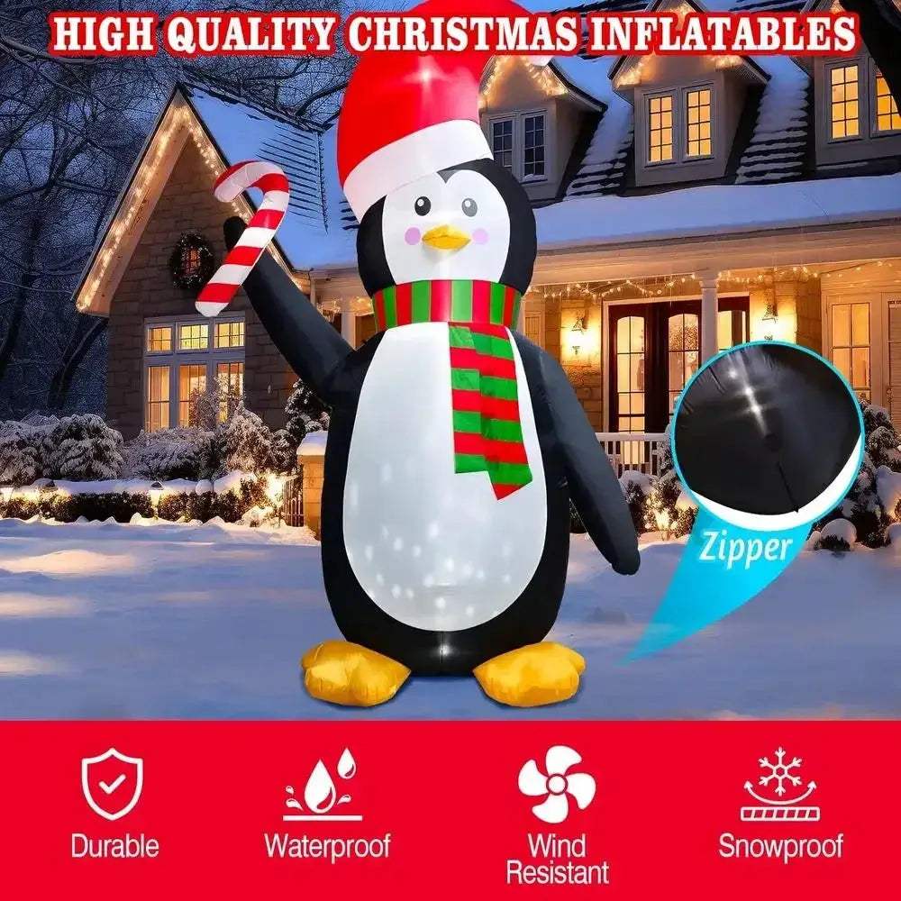 Giant Inflatable Penguin Christmas Decoration With LED Lights - ToylandEU