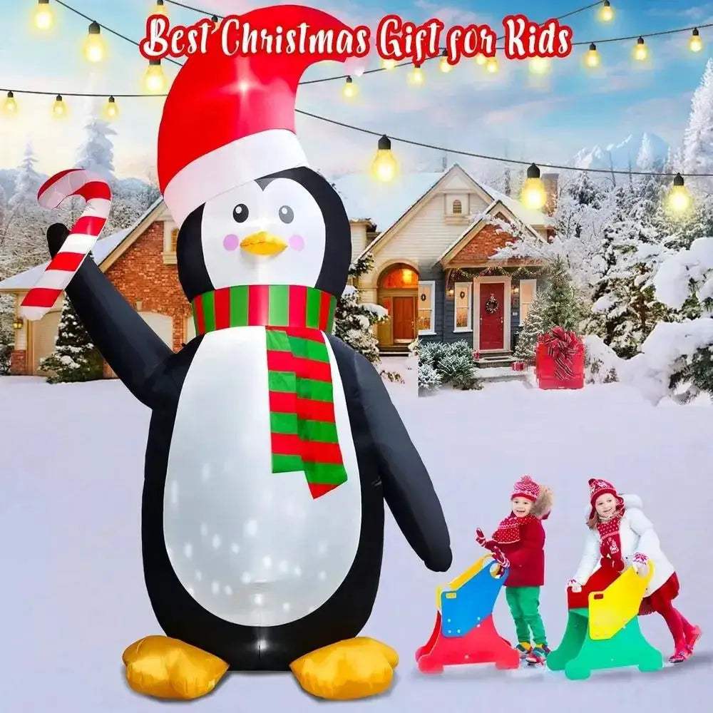 Giant Inflatable Penguin Christmas Decoration With LED Lights - ToylandEU