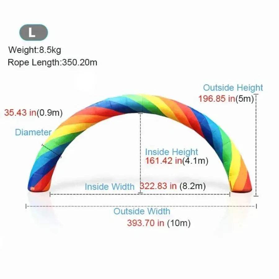 Giant Inflatable Rainbow Arch For Party Entrance Outdoor Decor - ToylandEU