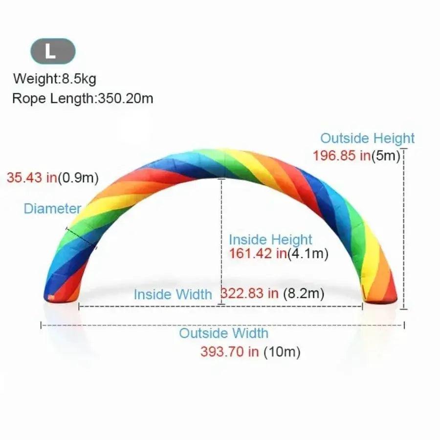  Giant Inflatable Rainbow Arch Party Entrance Decor XL -  ToylandEU™