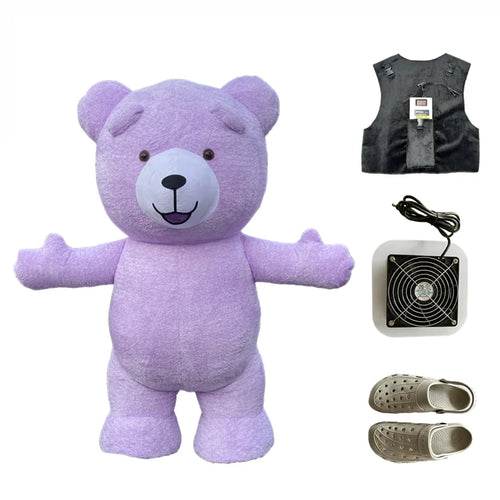 Giant Inflatable Teddy Bear Costume for Adults with Accessories - ToylandEU