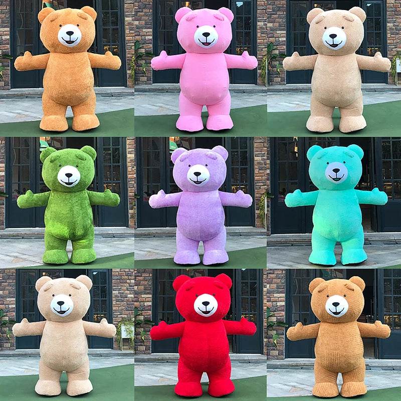 Giant Inflatable Teddy Bear Costume for Adults with Accessories - ToylandEU