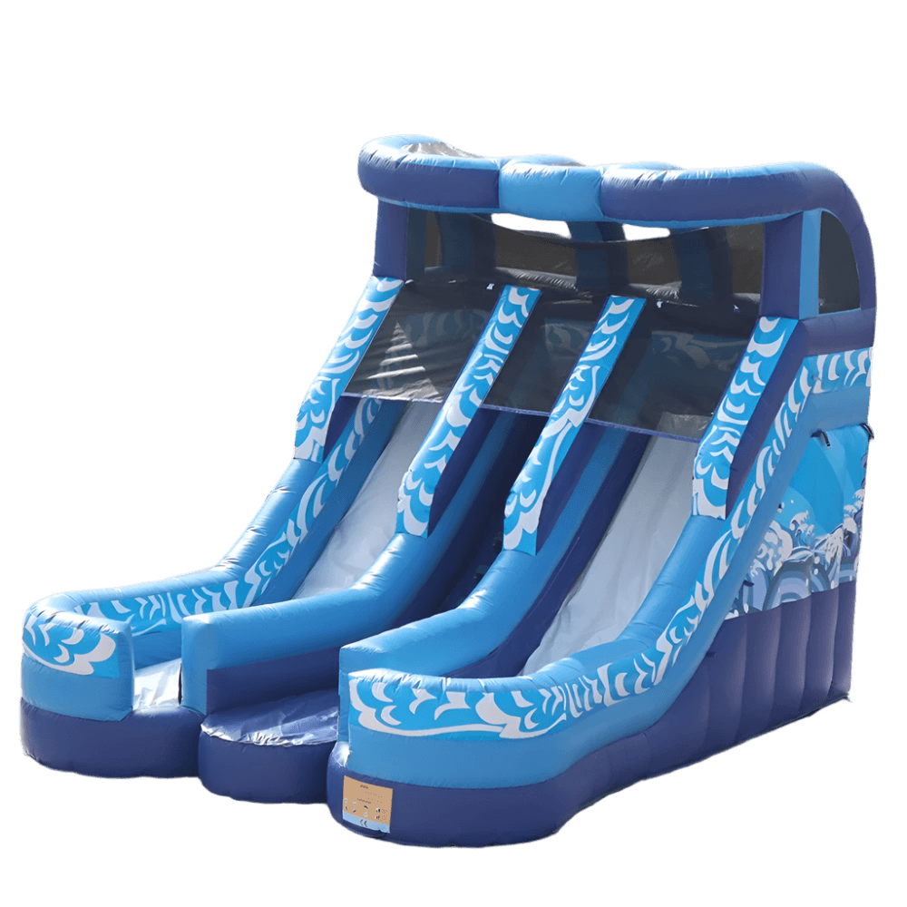 Giant Inflatable Water Slide Dual Lanes Amusement for Kids N Adults - ToylandEU