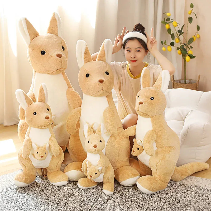 Giant Kangaroo Plush Toy Lifelike Decorative Pillow Gift - ToylandEU