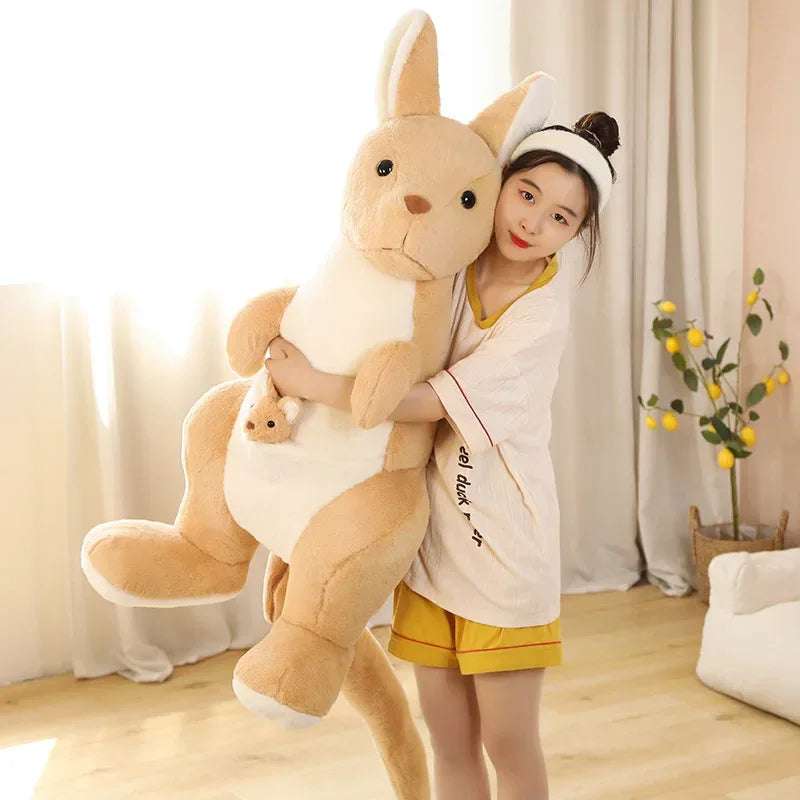 Giant Kangaroo Plush Toy Lifelike Decorative Pillow Gift - ToylandEU