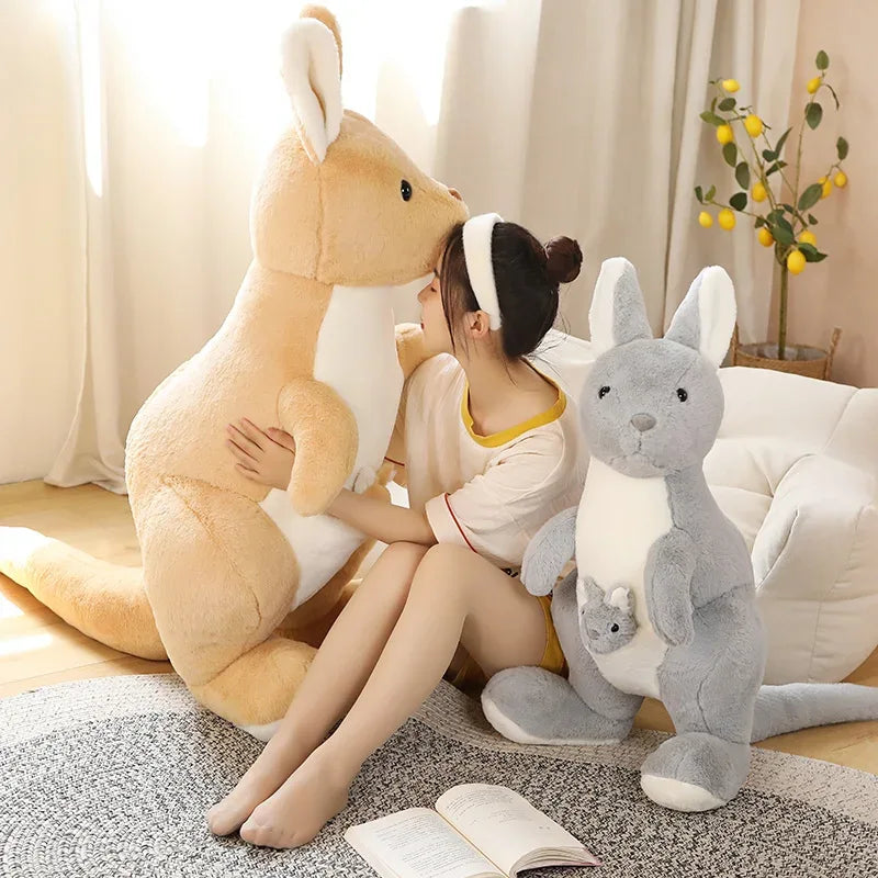 Giant Kangaroo Plush Toy Lifelike Decorative Pillow Gift - ToylandEU