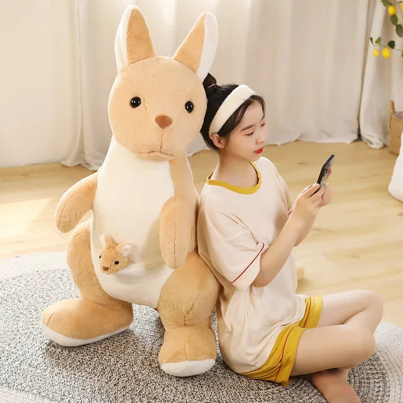 Giant Kangaroo Plush Toy Lifelike Decorative Pillow Gift - ToylandEU
