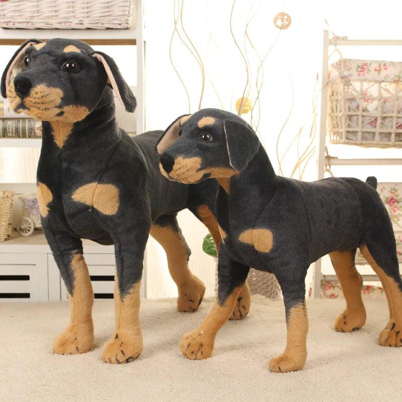  Giant Lifelike Dog Plush Toy Realistic Rottweiler Decor 
