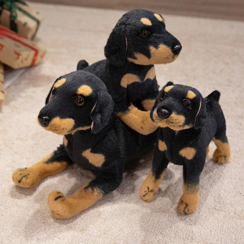  Giant Lifelike Dog Plush Toy Realistic Rottweiler Decor 