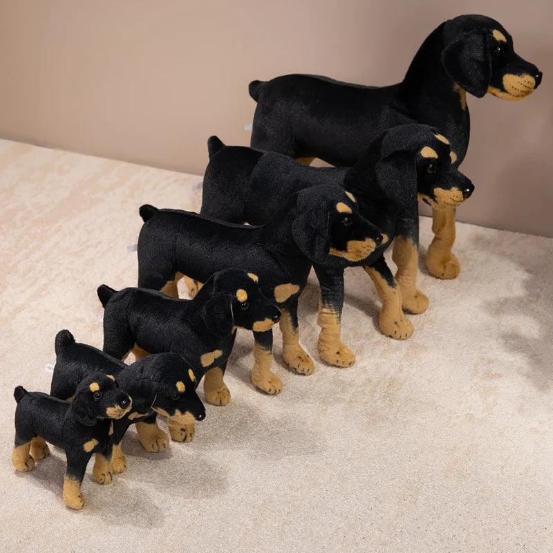  Giant Lifelike Dog Plush Toy Realistic Rottweiler Decor 