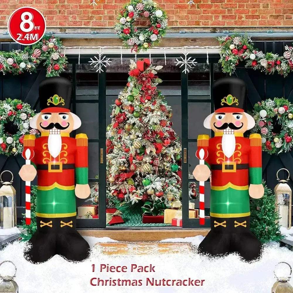 Giant Lighted Nutcracker Inflatable Eight Foot Christmas Decor - ToylandEU