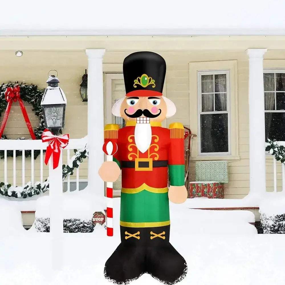 Giant Lighted Nutcracker Inflatable Eight Foot Christmas Decor - ToylandEU