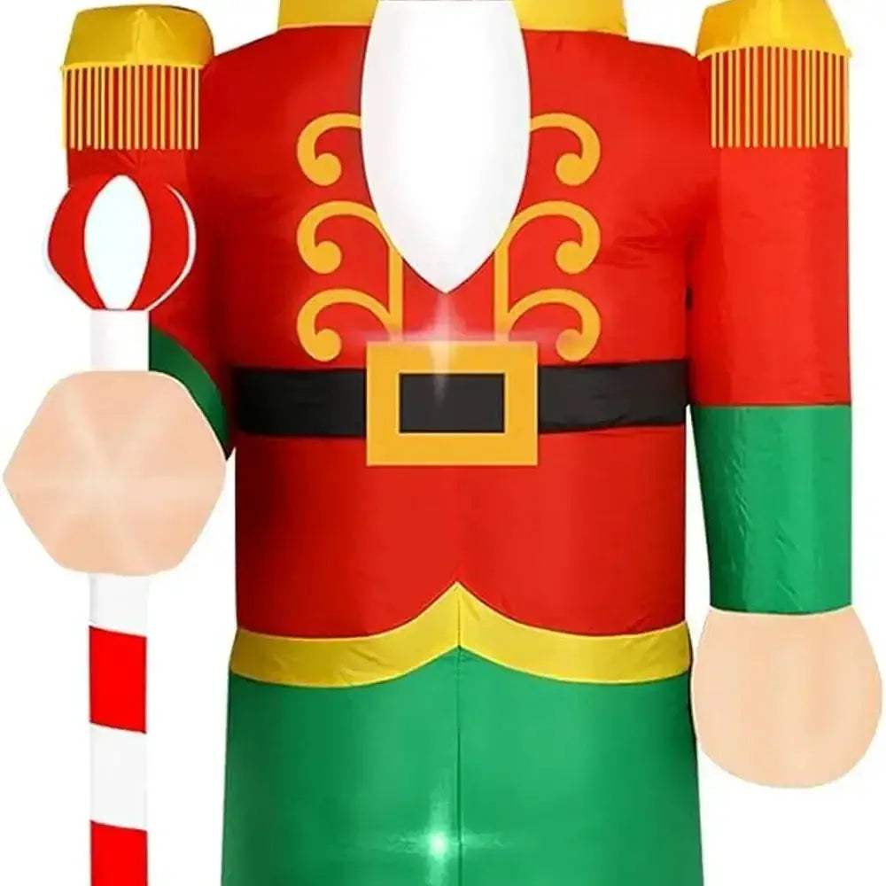Giant Lighted Nutcracker Inflatable Eight Foot Christmas Decor - ToylandEU