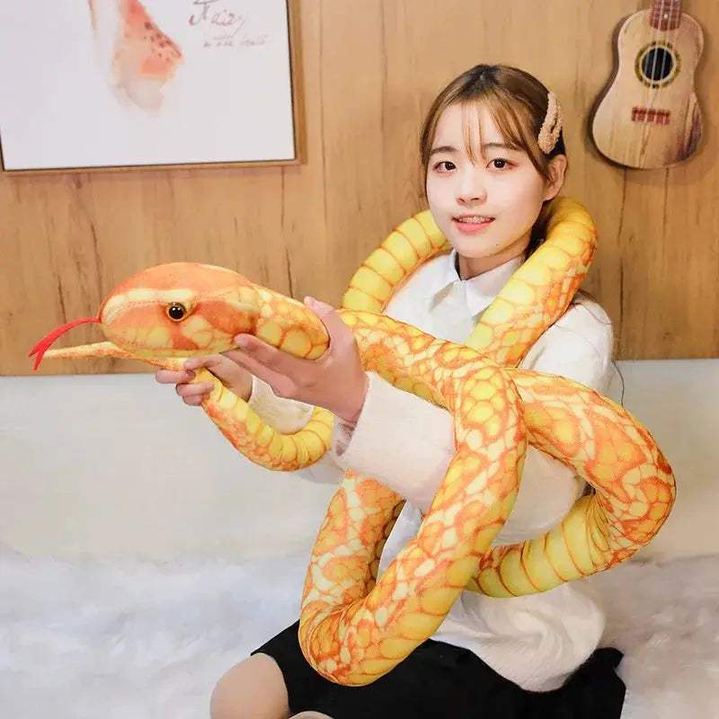 Giant Long Snake Plush Toy For Kids Halloween Family Fun - ToylandEU