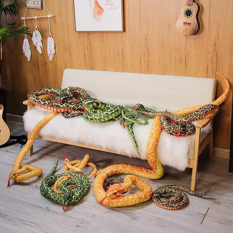 Giant Long Snake Plush Toy For Kids Halloween Family Fun - ToylandEU