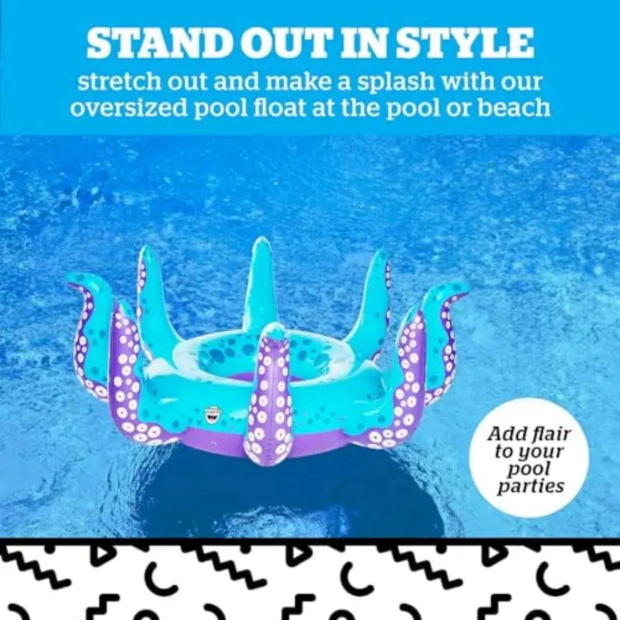  Giant Octopus Pool Float Inflatable Five Foot Wide -  ToylandEU™