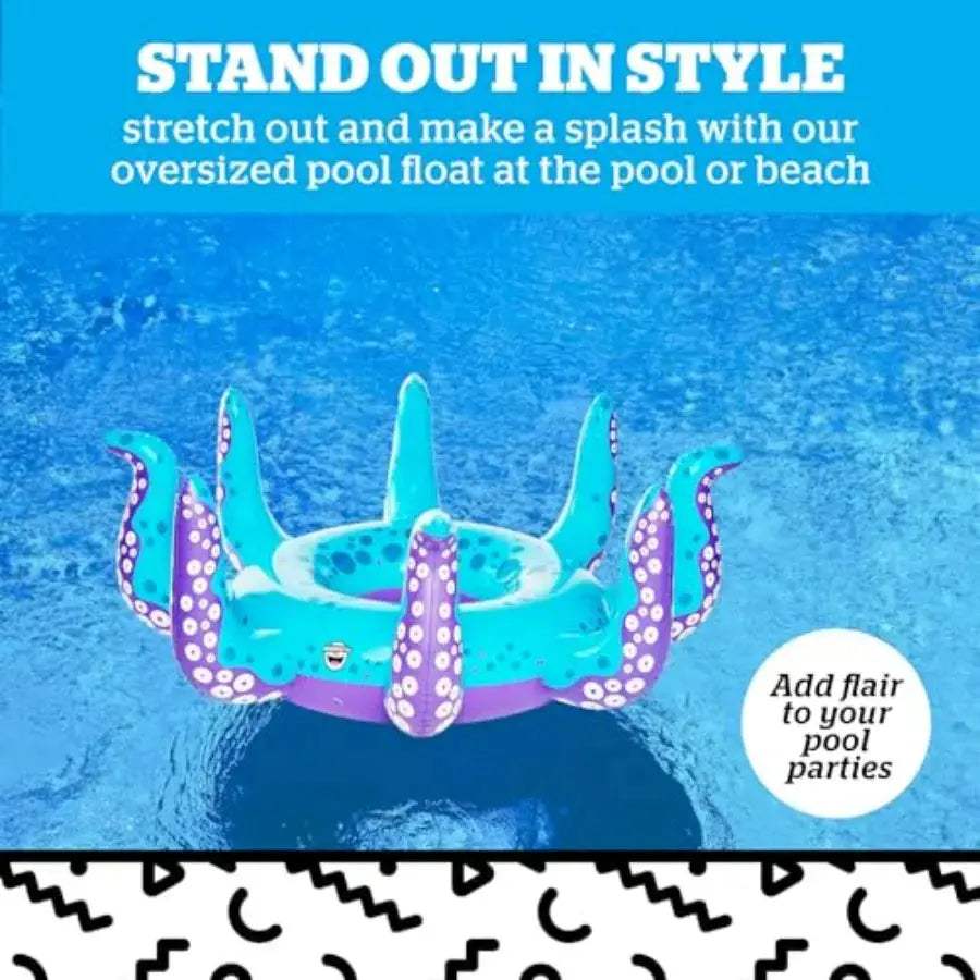  Giant Octopus Pool Float Inflatable Five Foot Wide -  ToylandEU™