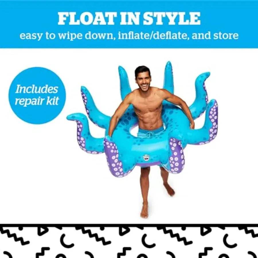  Giant Octopus Pool Float Inflatable Five Foot Wide -  ToylandEU™