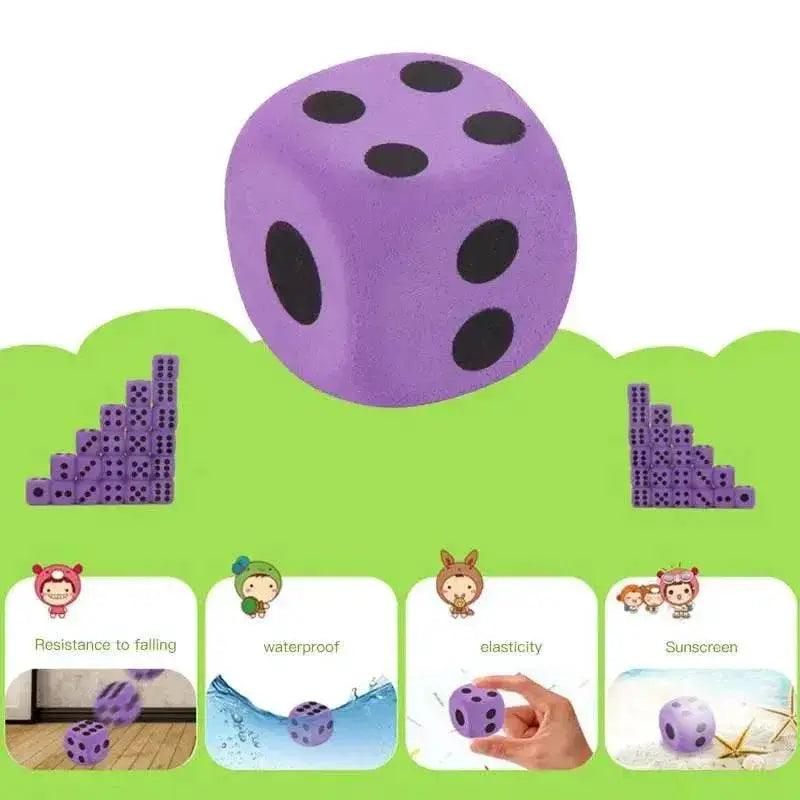  Giant Outdoor Foam Dice - Fun 3.8CM Cubes for Kids' Parties and Games -  ToylandEU™