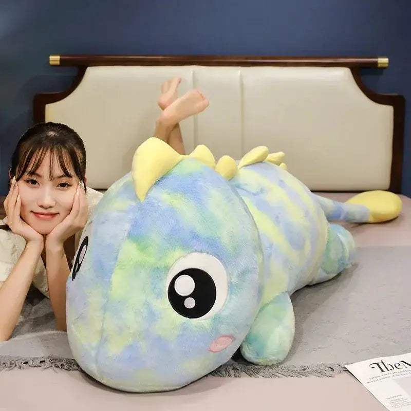 Giant Plush Dinosaur Pillow Cushion Toy Super Soft Bed Companion - ToylandEU