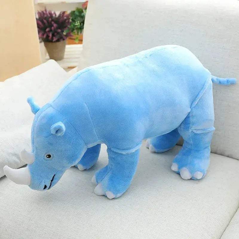 Giant Plush Rhinoceros Toy With Lifelike Comfort Pillow - ToylandEU