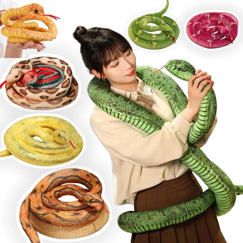 Giant Plush Snake Realistic Boa Cobra 300cm Plush Toy 