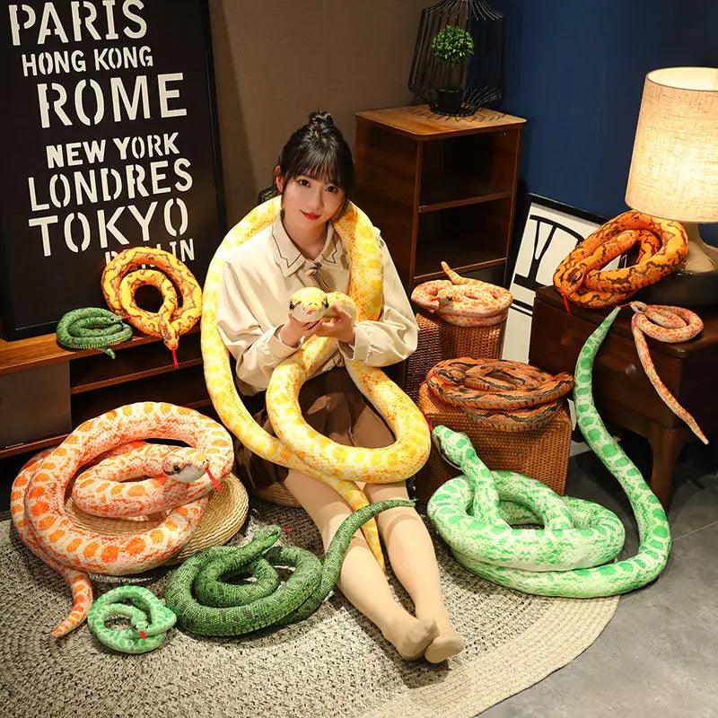  Giant Plush Snake Realistic Boa Cobra 300cm Plush Toy 