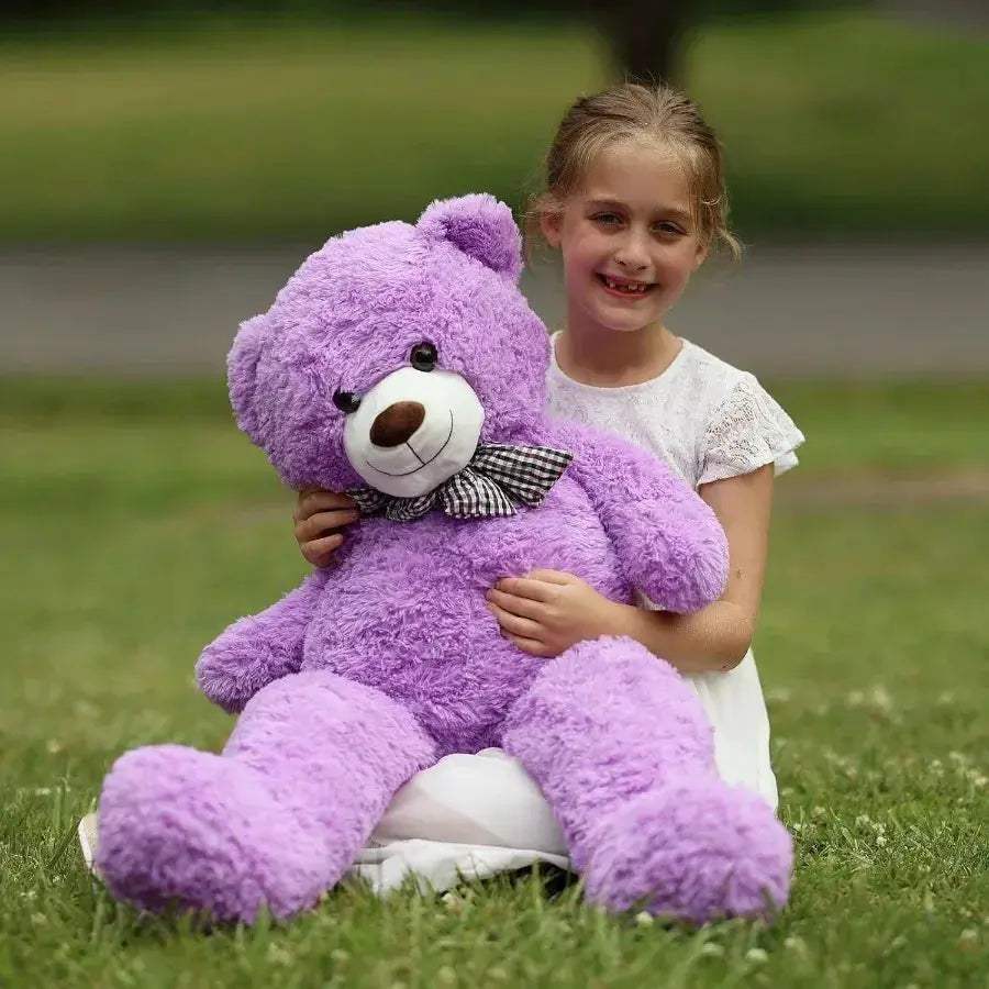 Giant Purple Teddy Bear Plush 39 Inch Soft Stuffed Animal - ToylandEU