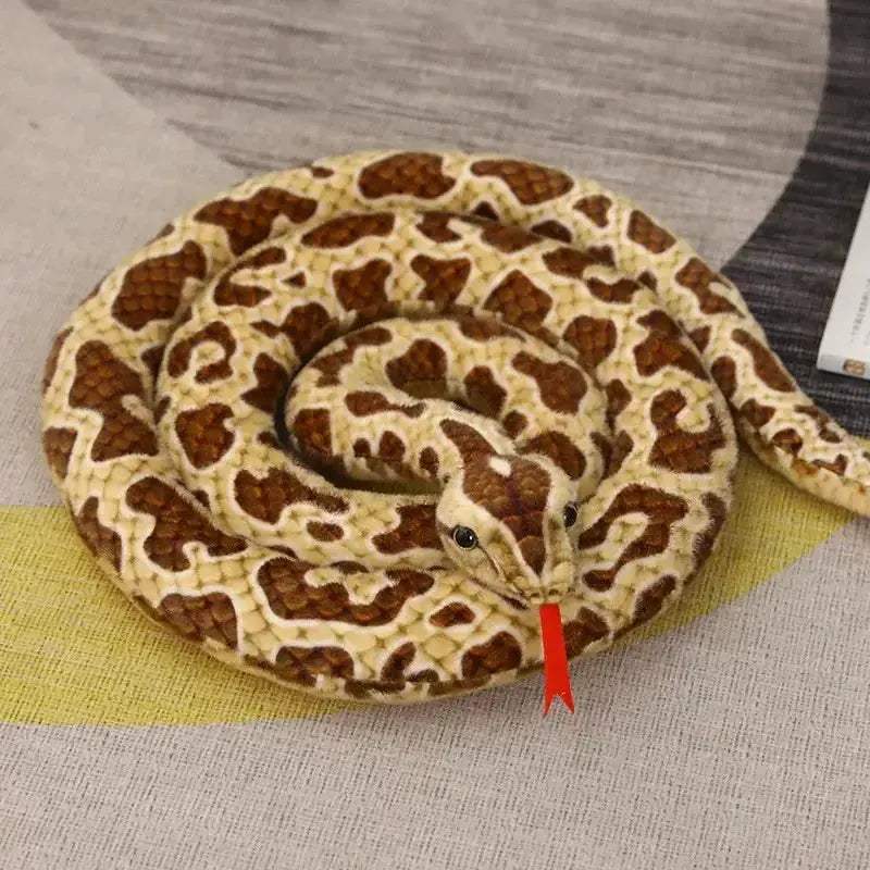 Giant Python Plush Toy 200cm Realistic Stuffed Snake - ToylandEU