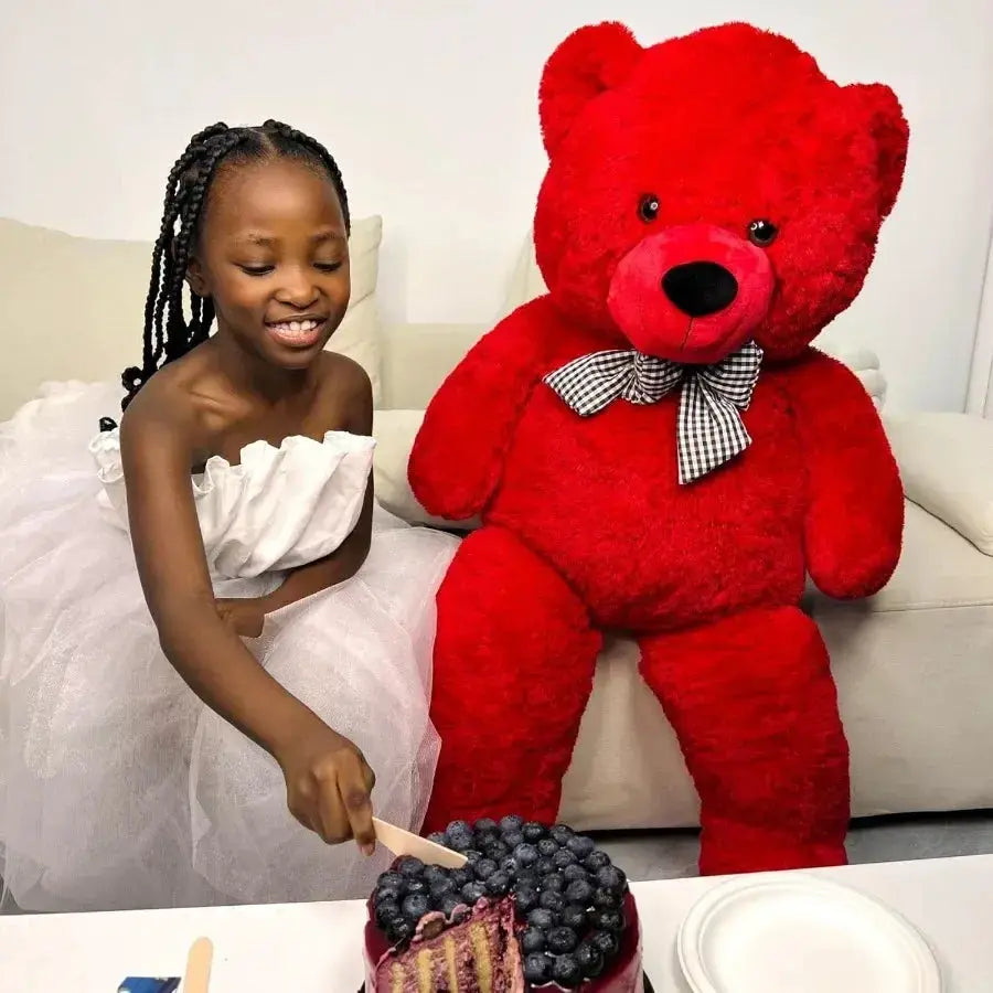 Giant Red Teddy Bear Plush Toy 47 Inch Cuddly Gift - ToylandEU