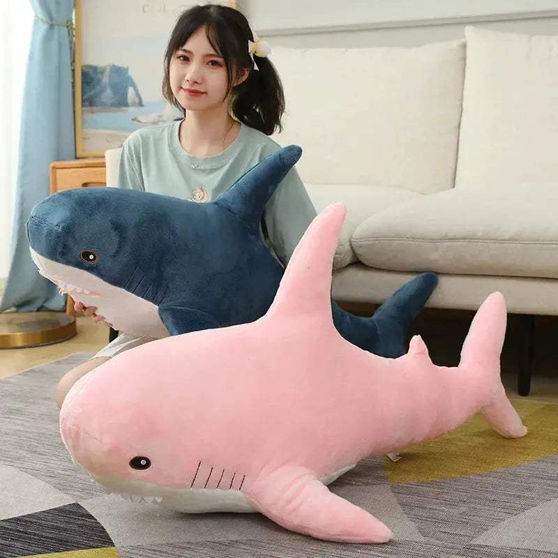 Giant Shark Plush Toy Reading Pillow For Kids Gift Idea - ToylandEU