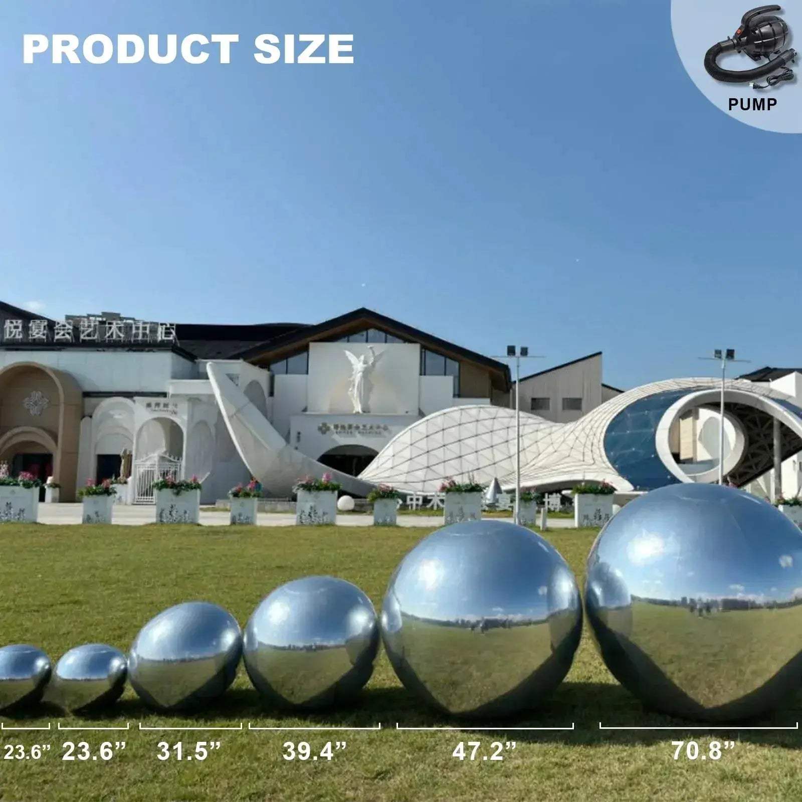 Giant Shiny Silver Inflatable Mirror Balls Set For Dazzling Parties - ToylandEU