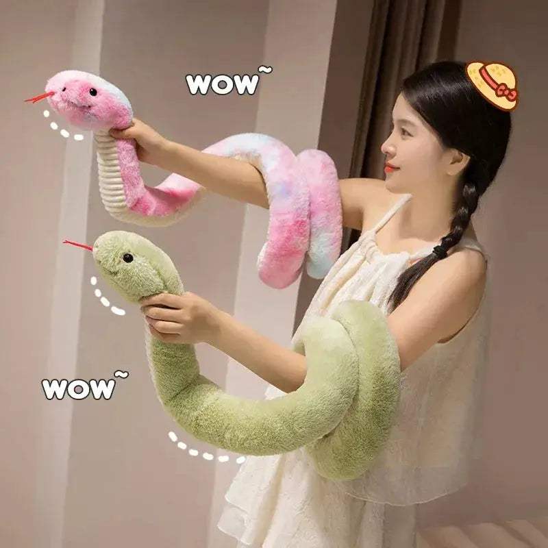Giant Simulated Snake Plush Pillow 120 to 180cm Soft Gift - ToylandEU