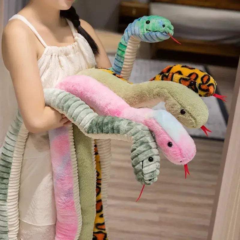 Giant Simulated Snake Plush Pillow 120 to 180cm Soft Gift - ToylandEU